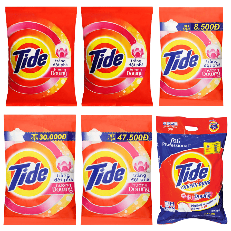 Bột giặt Tide trắng đột phá hương Downy