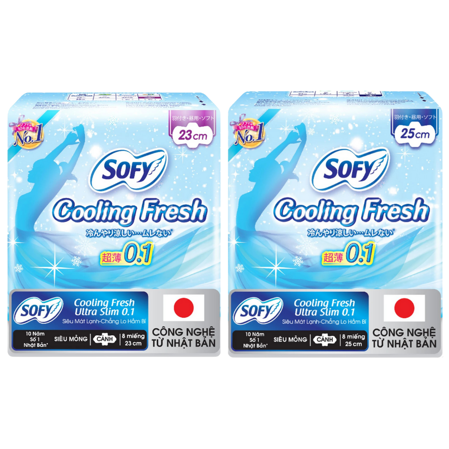 Sofy Băng Vệ Sinh Siêu Mỏng Cánh Cooling Fresh Ultra Slim 23cm