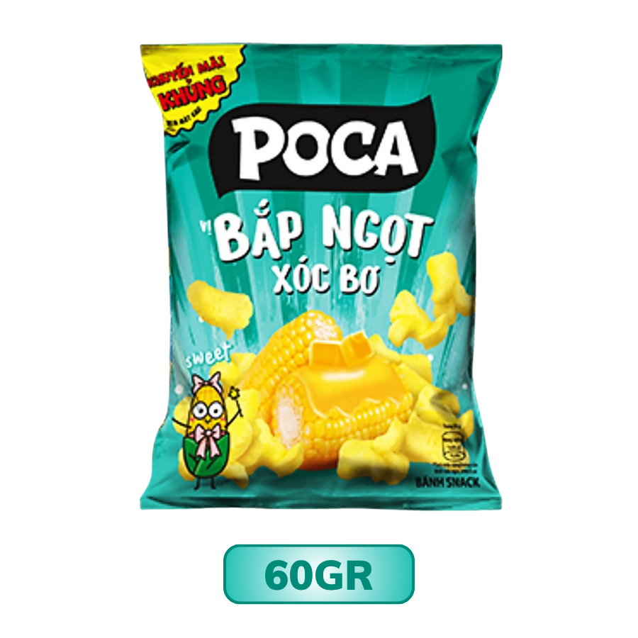 Snack Poca Bắp Ngọt Xốc Bơ Gói 32G/ 60G