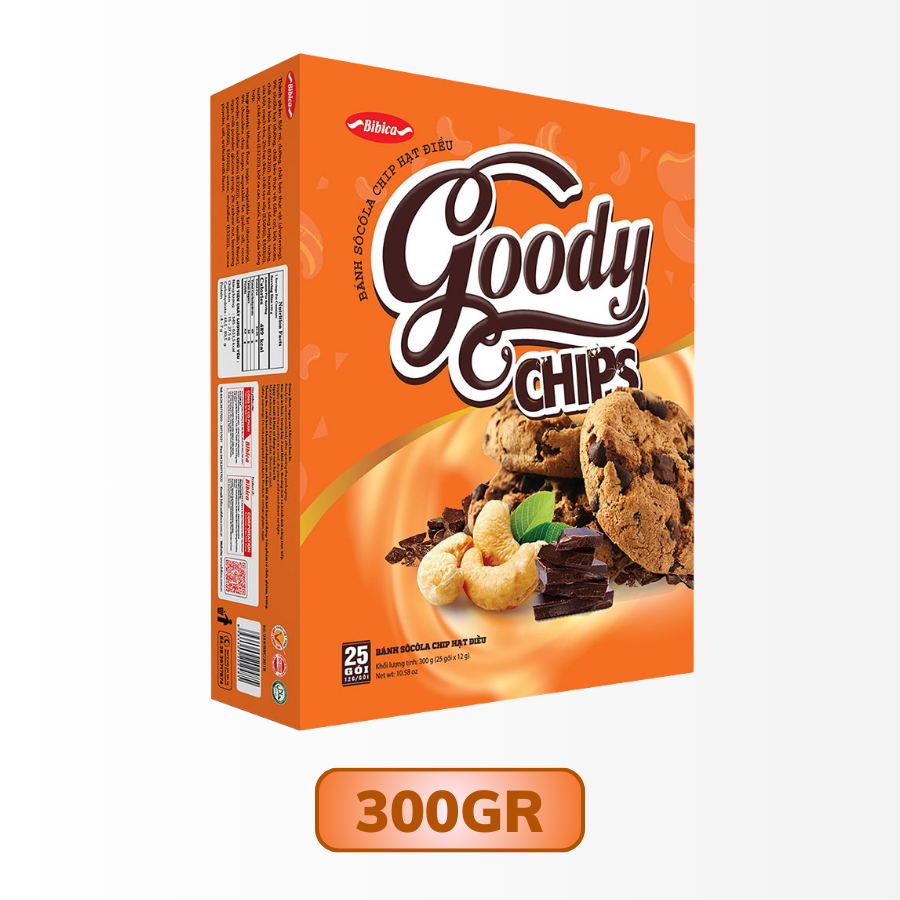 Bánh Goody Chip Socola Hạt Điều Bibica