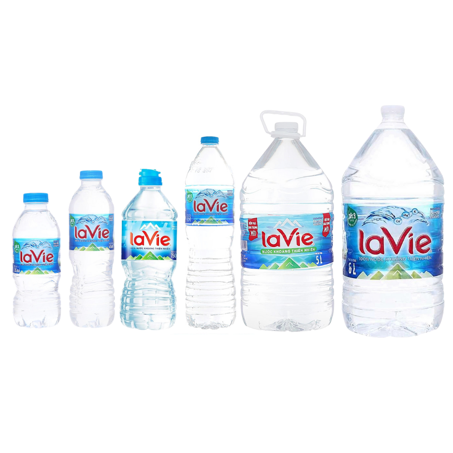 Nước khoáng La Vie vị dịu nhẹ 350ML/500ML/1L/5L/6L