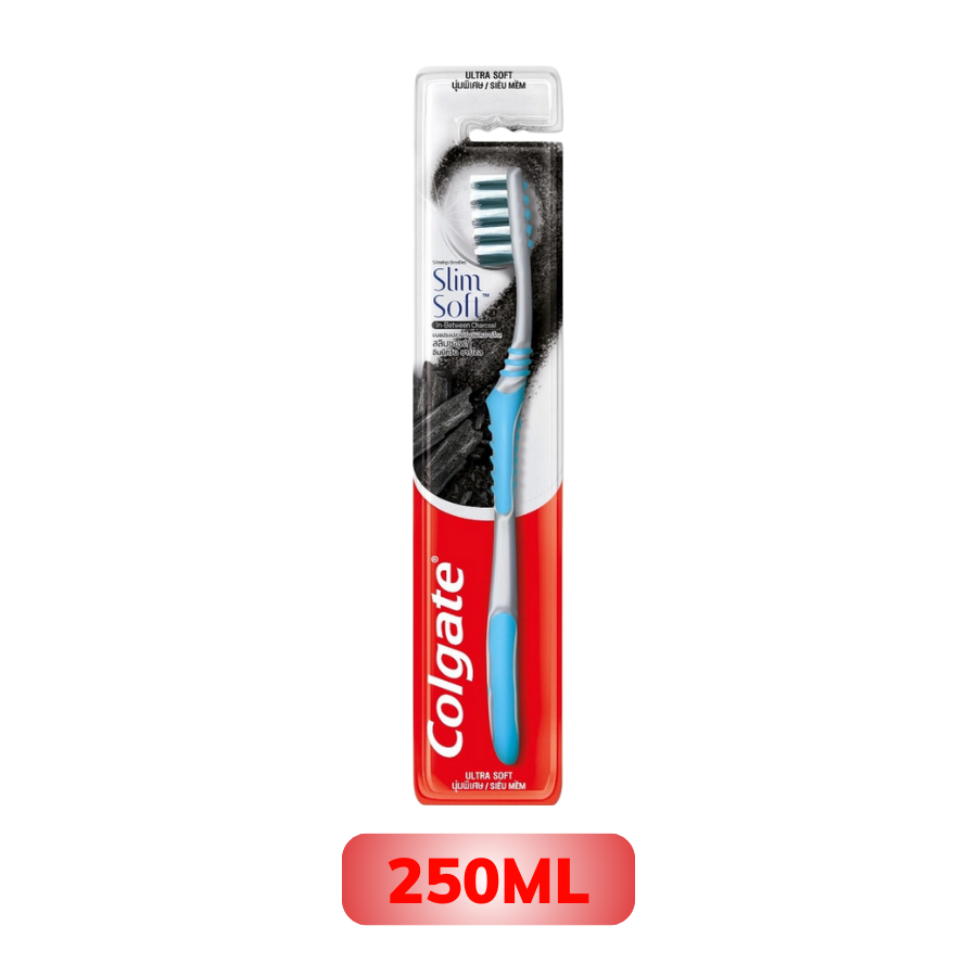 Bàn chải Colgate Slimsoft Between Charcoal lông chải mềm mảnh xen sợi phủ than hoạt tính