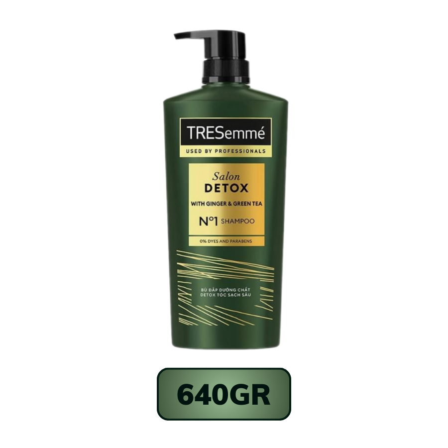 Dầu Gội TRESemmé Salon Detox Gừng và Trà Xanh Chai 640G/ 850G