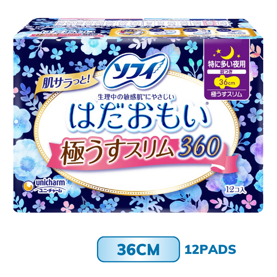 Băng Vệ Sinh Sofy Skin Comfort Đêm Siêu Mỏng Cánh 36CM