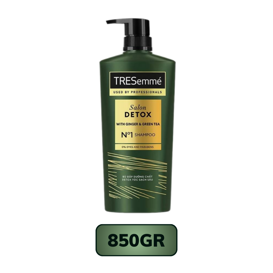 Dầu Gội TRESemmé Salon Detox Gừng và Trà Xanh Chai 640G/ 850G