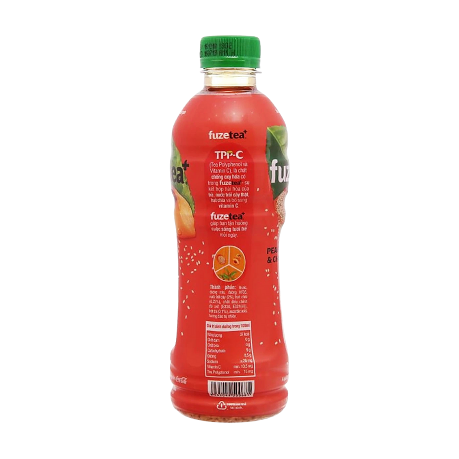 Trà đào và hạt chia FuzeTea 350ML/450ML/1L