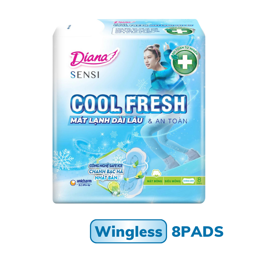 Băng vệ sinh siêu mỏng không cánh Diana Sensi Cool Fresh