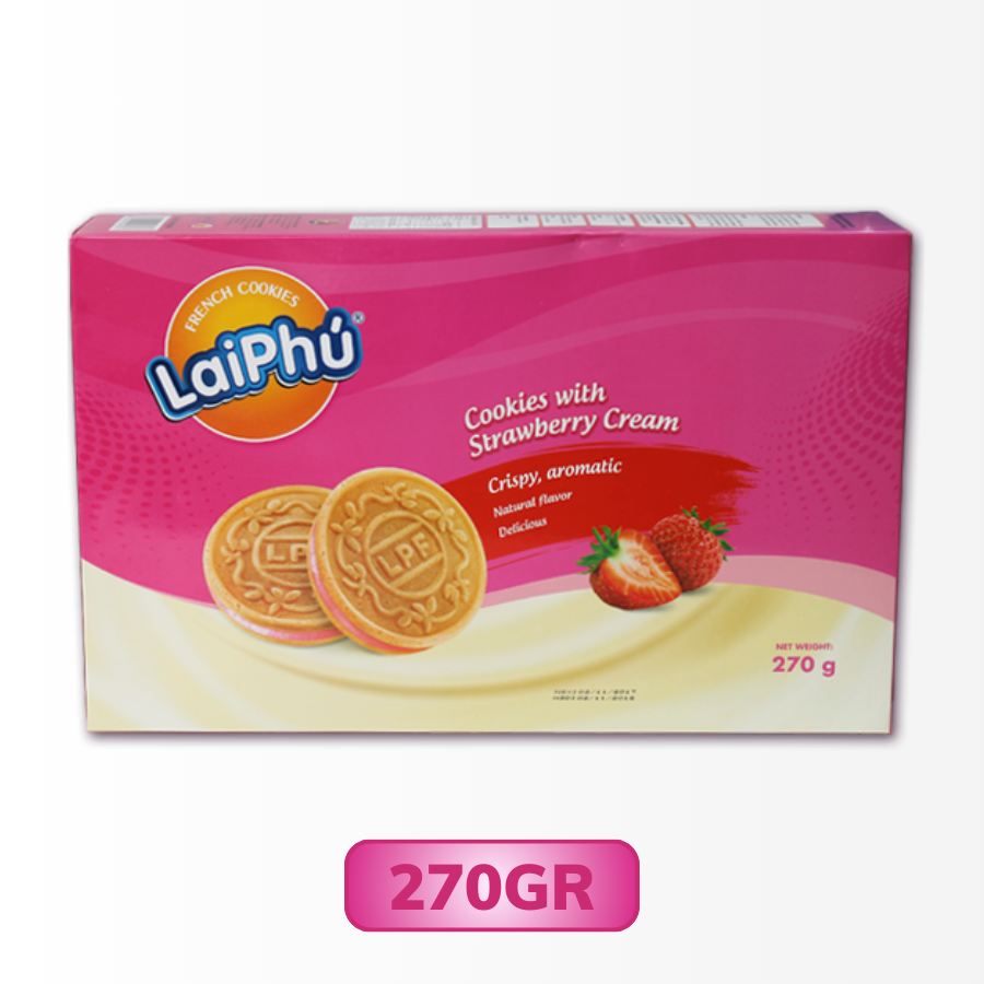 Bánh Cookies Lai Phú Kem Dâu