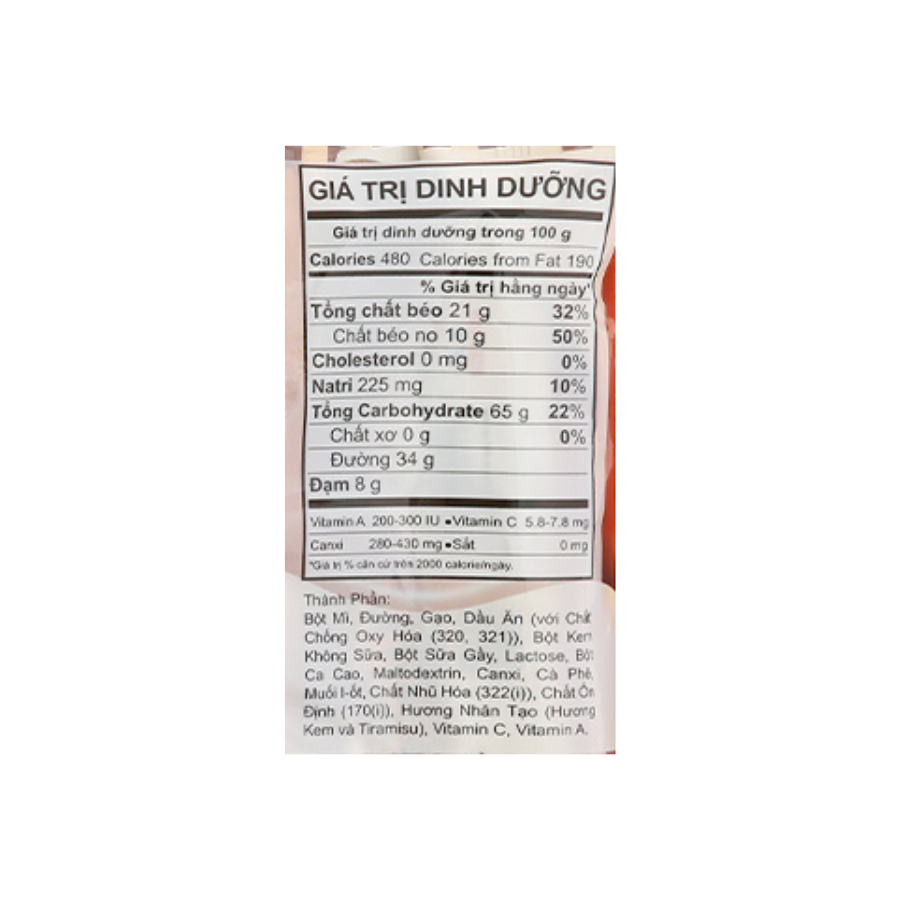 Snack que nhân vị kem Tiramisu Oishi Akiko gói 140g