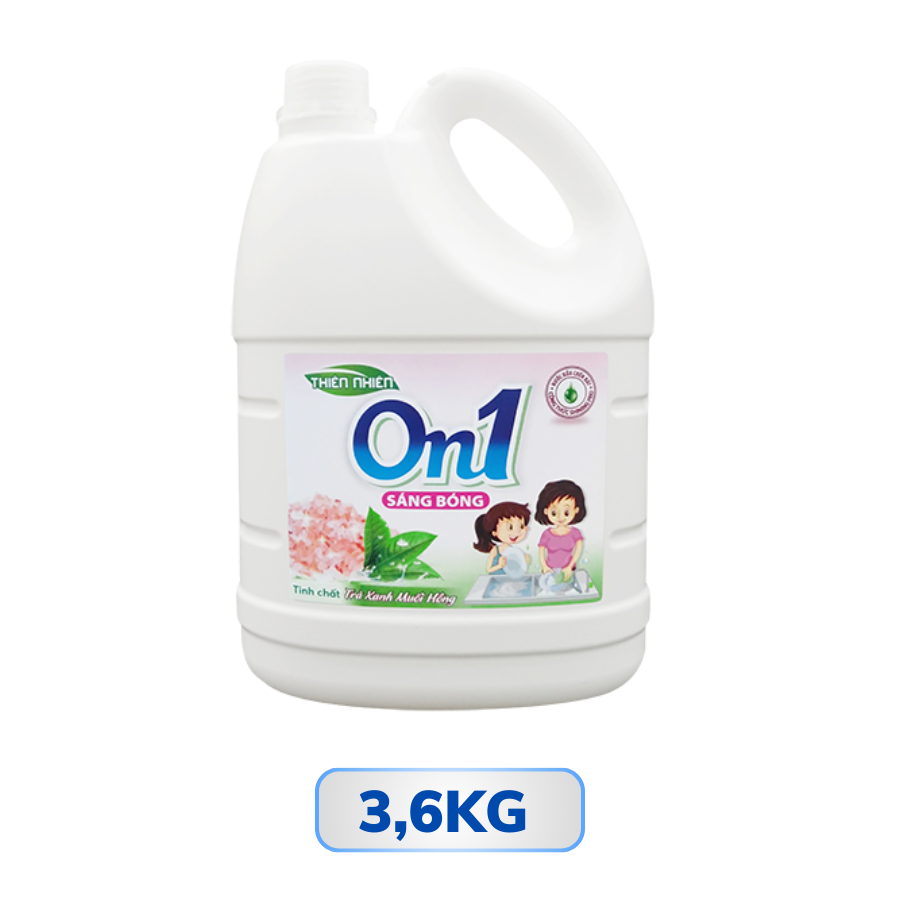 Nước rửa chén On1 tinh chất trà xanh muối hồng sạch bóng vết dầu mỡ