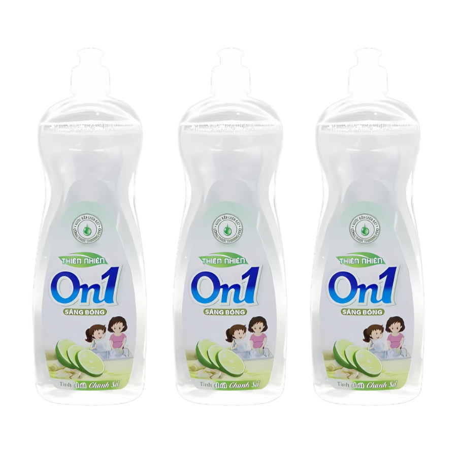 Chai nước rửa chén On1 tinh chất chanh sả sạch bóng vết dầu mỡ