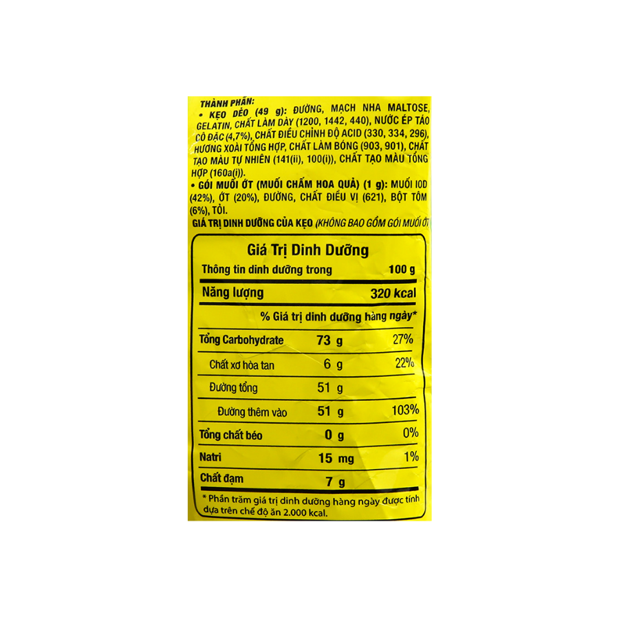 Kẹo dẻo BOOM vị xoài lắc muối ớt