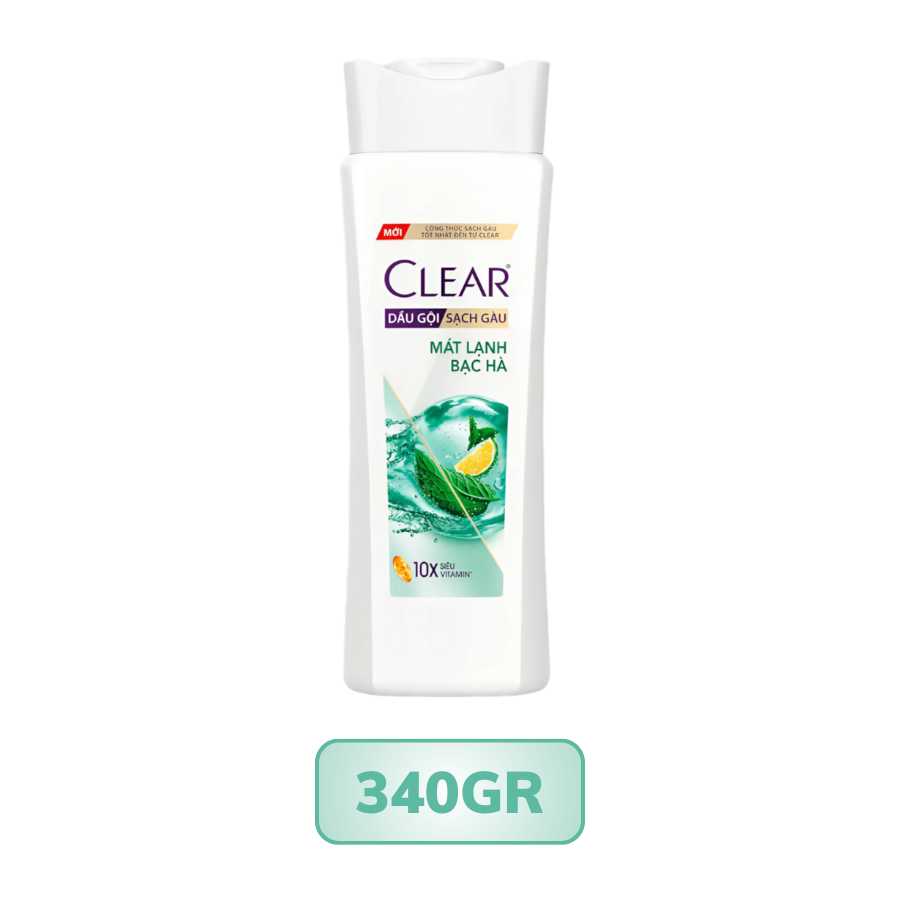 Dầu gội sạch gàu Clear mát lạnh bạc hà 170G/ 340G/ 630G/ 880G/ 1.4KG