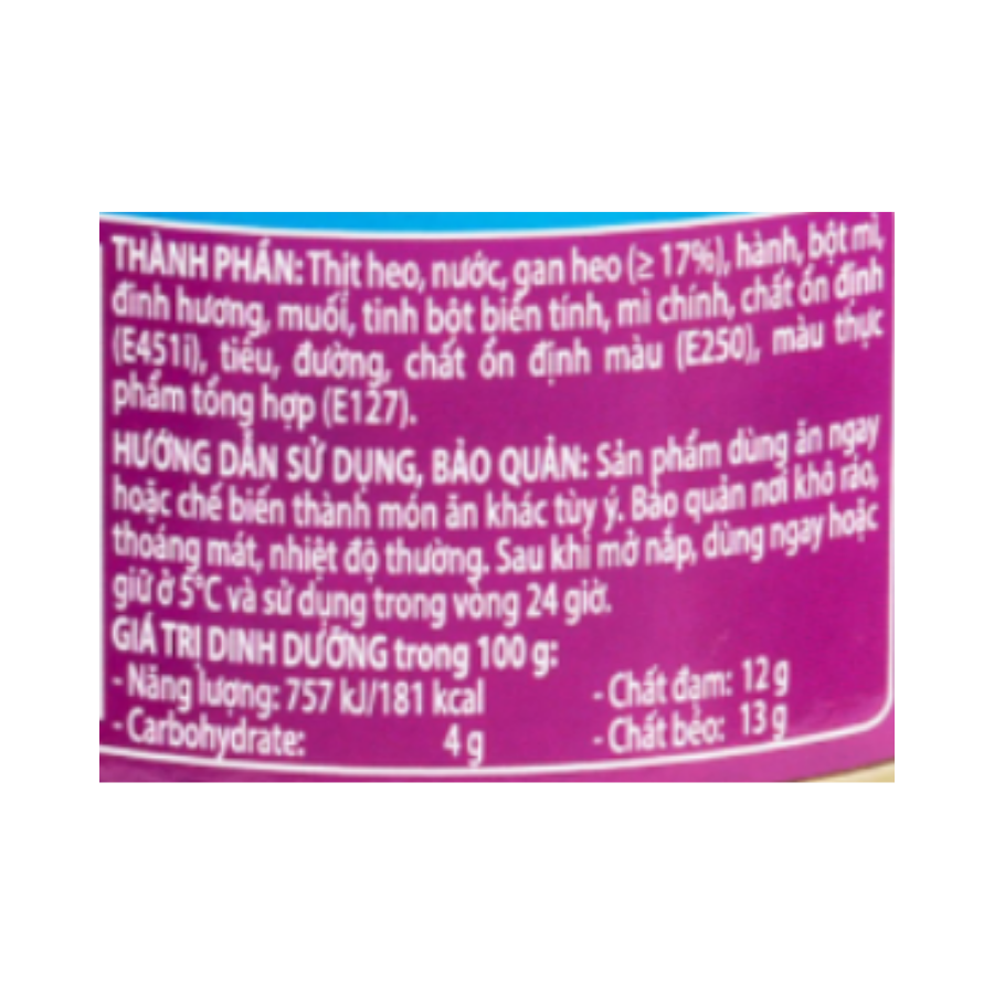 Pate gan heo Hạ Long 90G/150G/170G