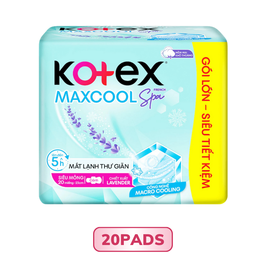 Băng vệ sinh Kotex Max Cool French Spa siêu mỏng cánh