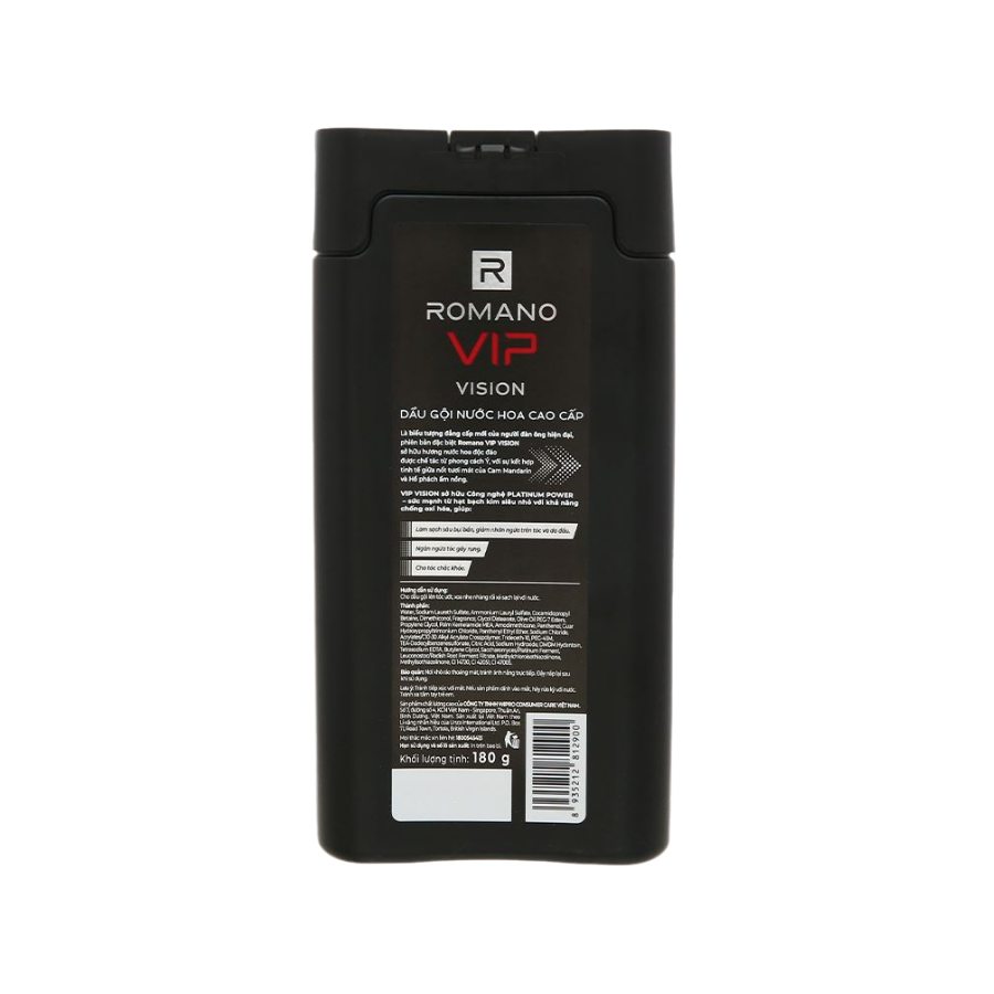 Dầu gội hương nước hoa cao cấp Romano Vip Vision 180G/ 650G
