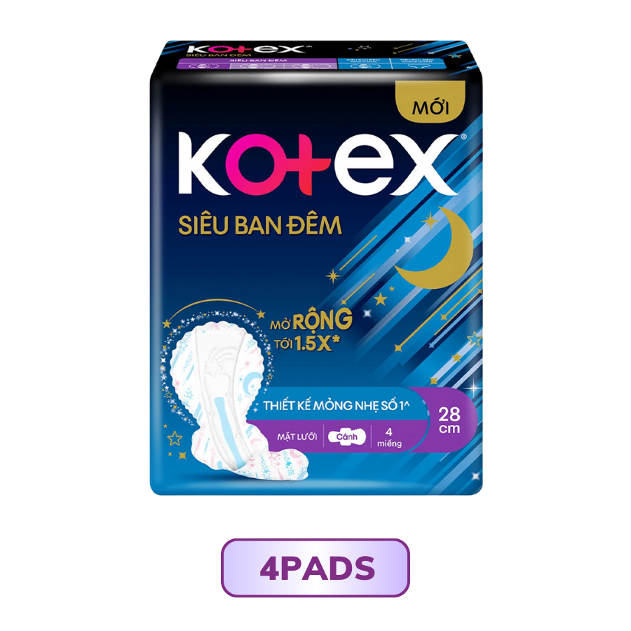 Băng vệ sinh Siêu ban đêm Kotex cánh mặt lưới