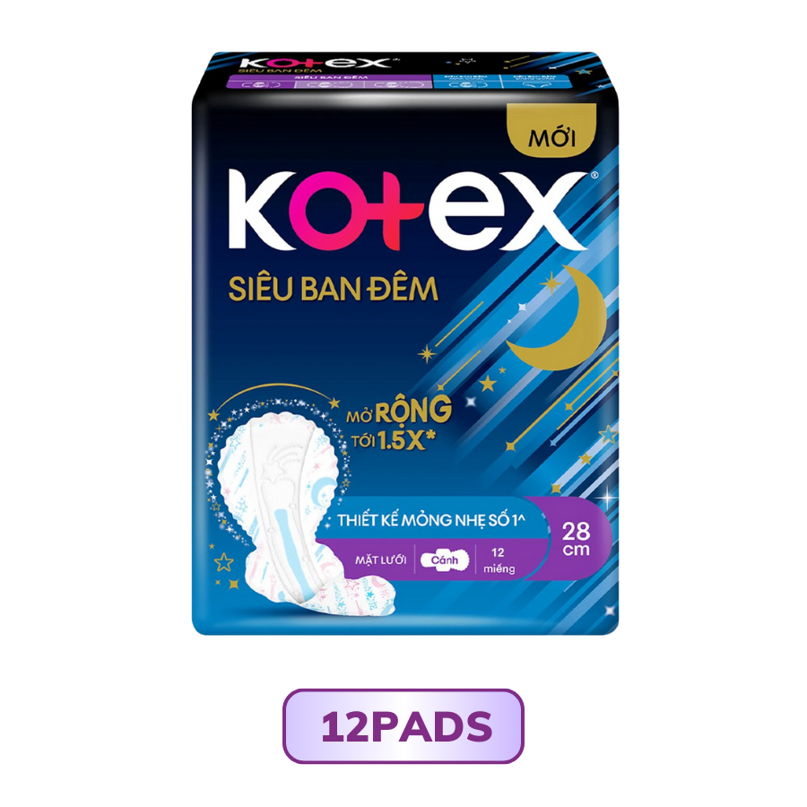 Băng vệ sinh Siêu ban đêm Kotex cánh mặt lưới