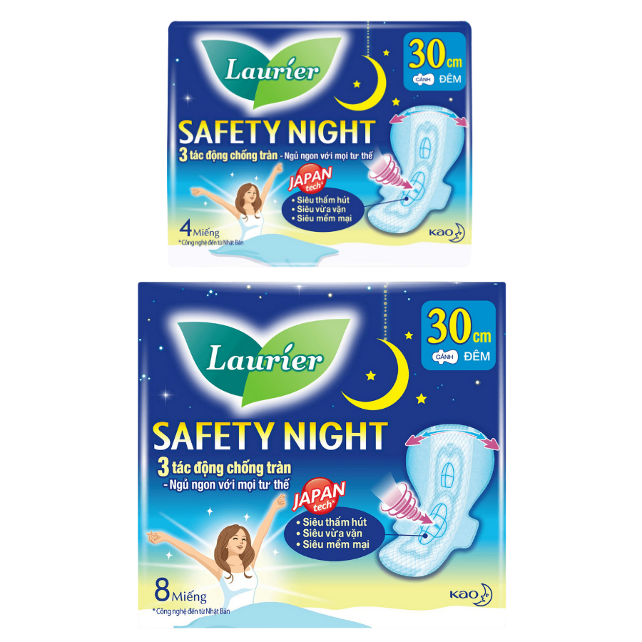Băng Vệ Sinh Laurier Safety Night Ban Đêm 30cm