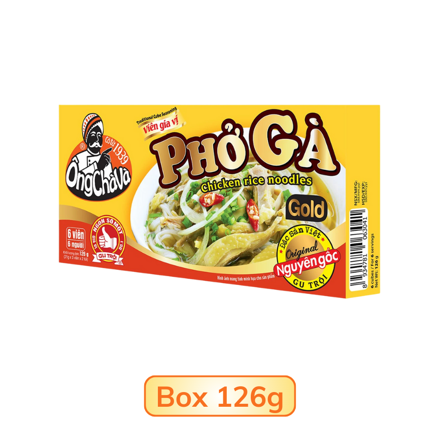Viên Gia Vị Phở Gà Ông Chà Và Gold 126G/75G