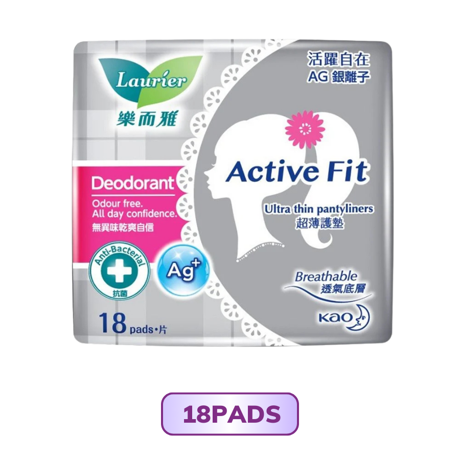 Laurier Active Fit Miếng Lót Hàng Ngày Khử Mùi - Kháng Khuẩn