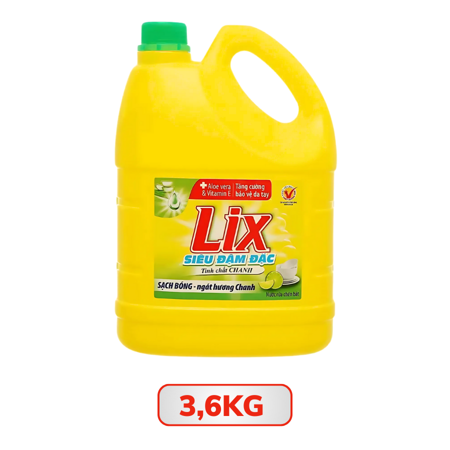 Nước rửa chén Lix siêu đậm đặc tinh chất chanh
