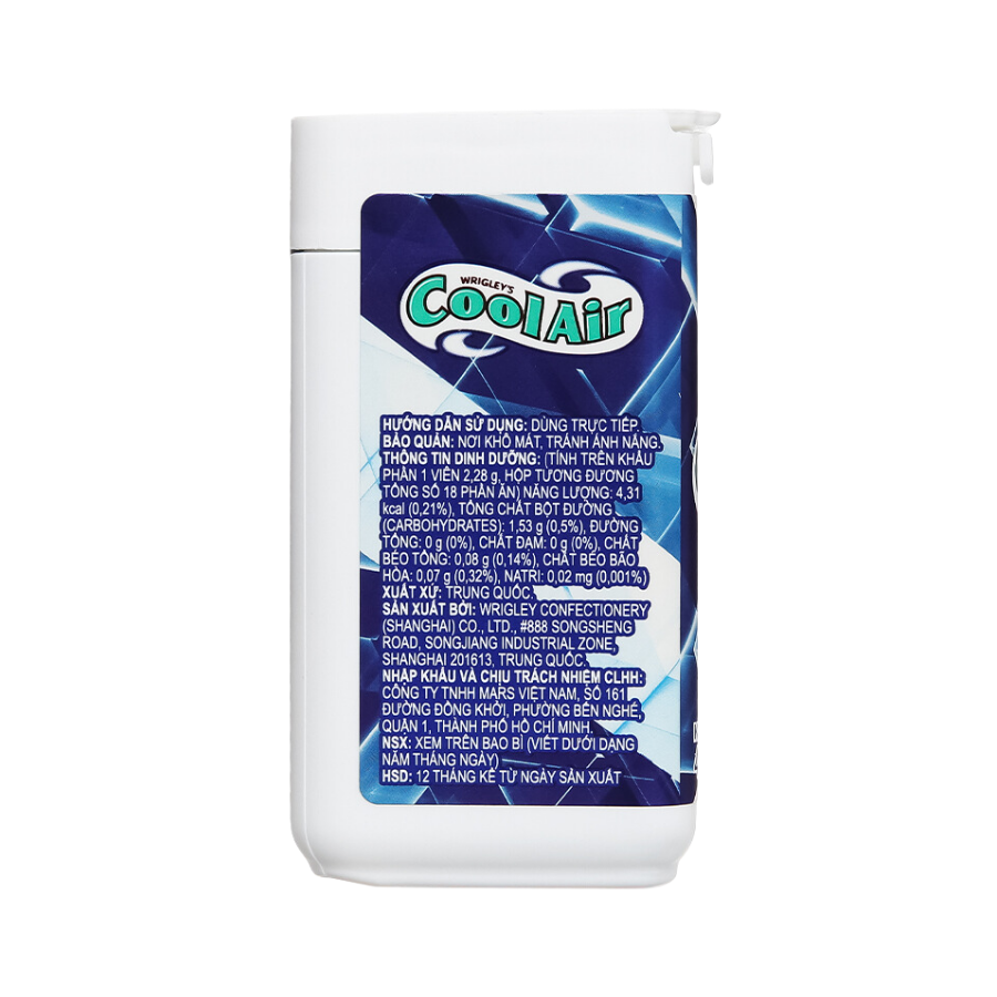 Kẹo gum Cool Air Fresh Cube hương bạc hà