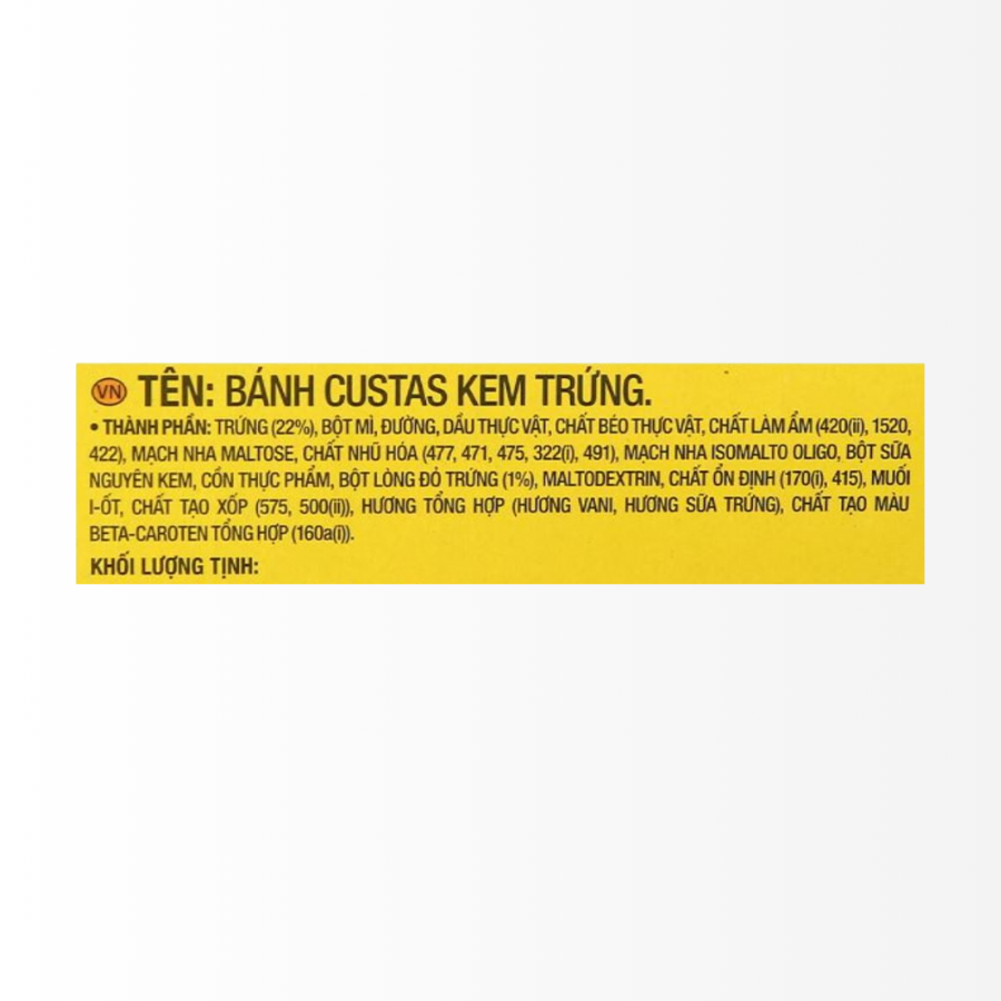 Bánh Custas Kem Trứng Hộp