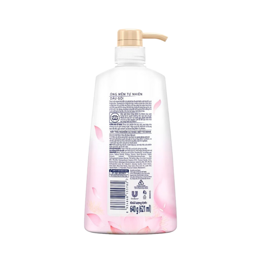 Dầu gội Dove dưỡng tóc suôn mềm chiết xuất hoa sen nhật và nước gạo 610G