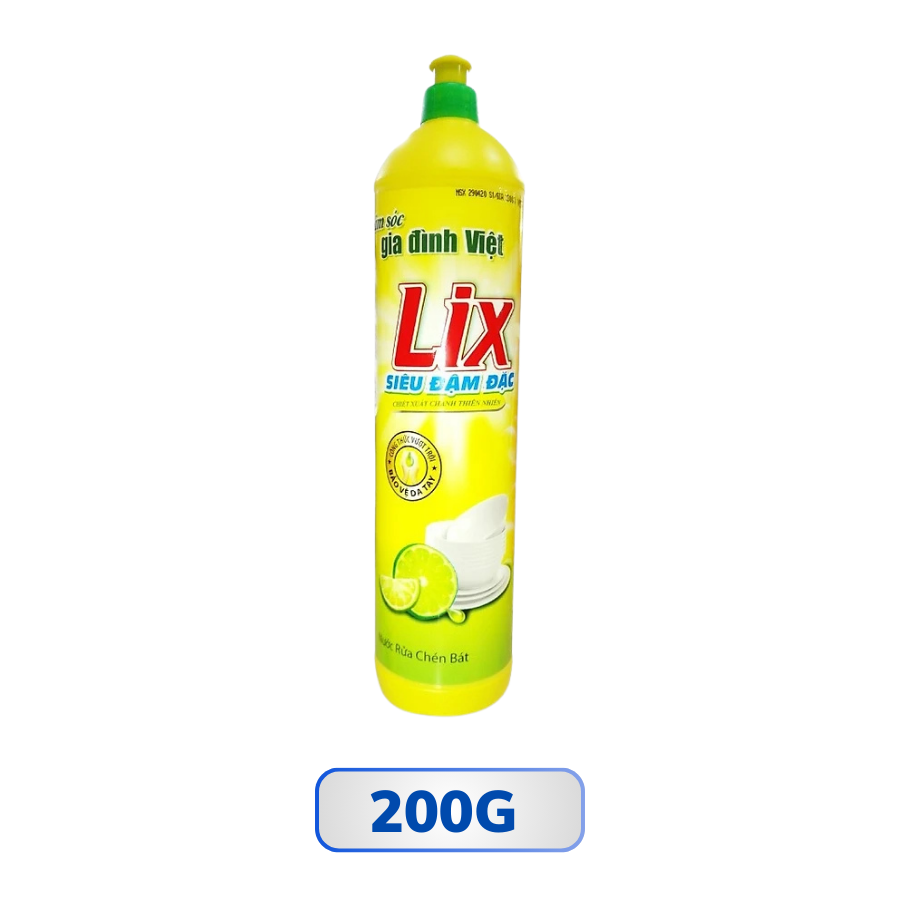 Nước rửa chén Lix siêu đậm đặc hương chanh chai 200G/ 400G/ 750G