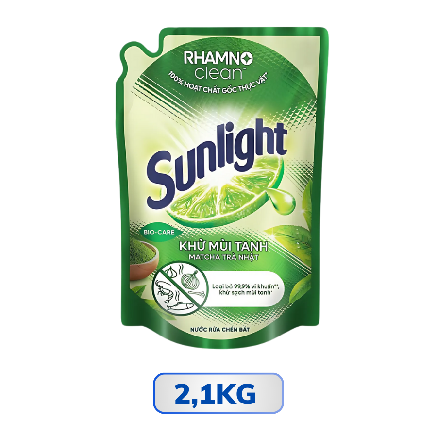 Túi nước rửa chén Sunlight khử mùi tanh matcha trà Nhật