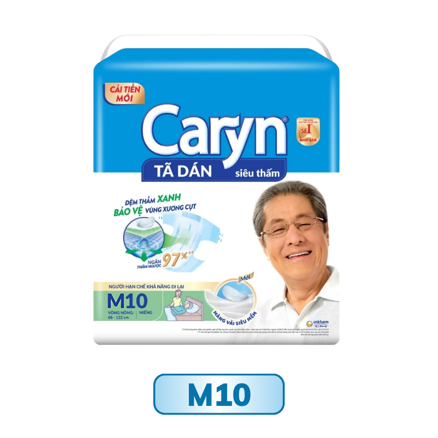 Tấm đệm lót người lớn siêu thấm Caryn Đệm xanh size M