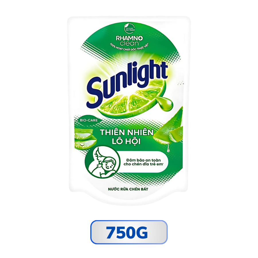 Túi nước rửa chén Sunlight thiên nhiên lô hội