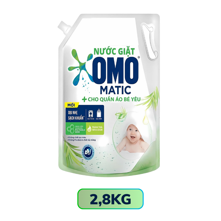 Nước giặt OMO Matic cho quần áo bé yêu