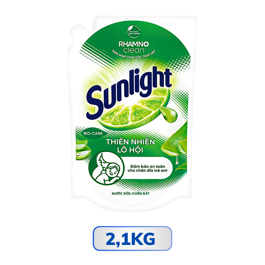 Túi nước rửa chén Sunlight thiên nhiên lô hội