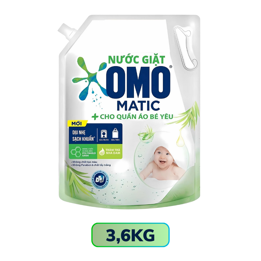 Nước giặt OMO Matic cho quần áo bé yêu