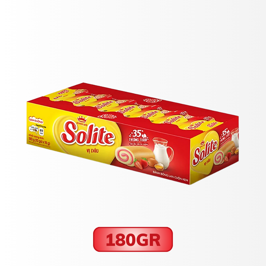 Bánh bông lan tròn vị dâu Solite