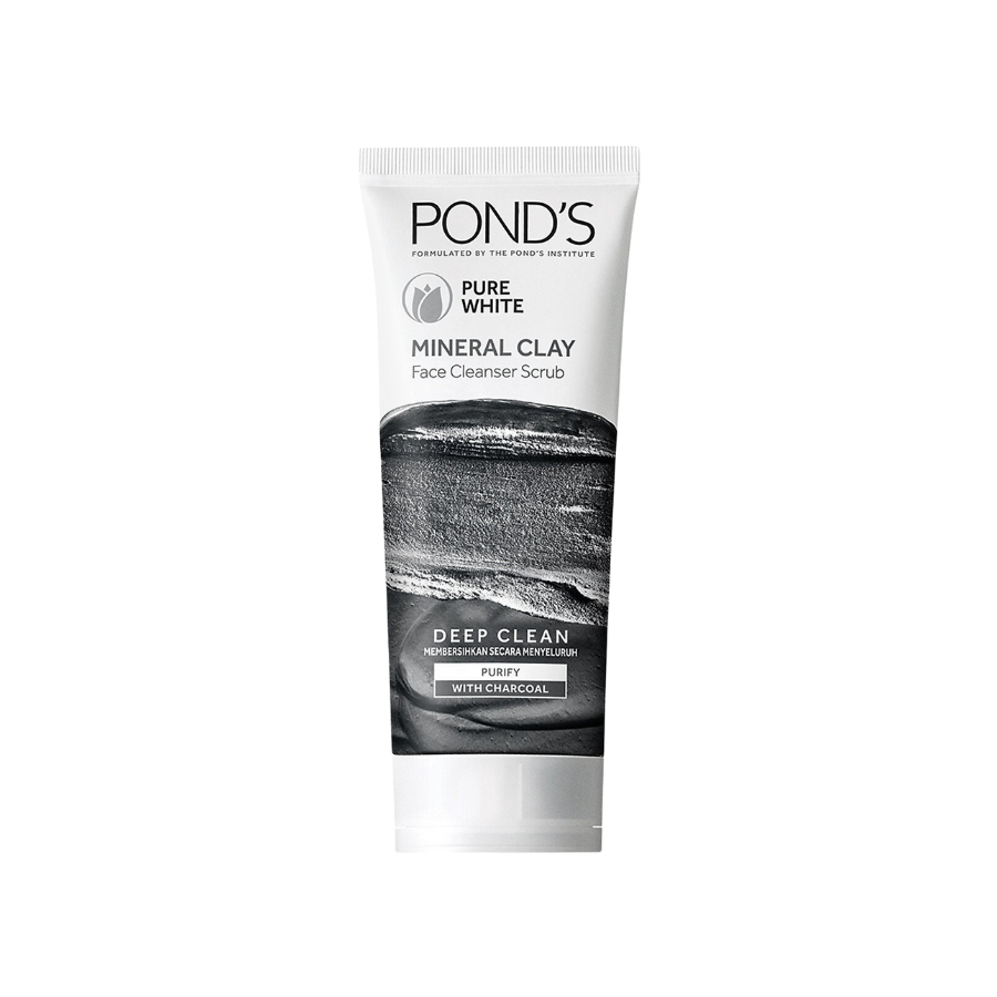 Sữa Rửa Mặt Pond's Đất Sét Khoáng Mineral Clay Deep Clean With Charcoal Detox Giúp Sạch Sâu