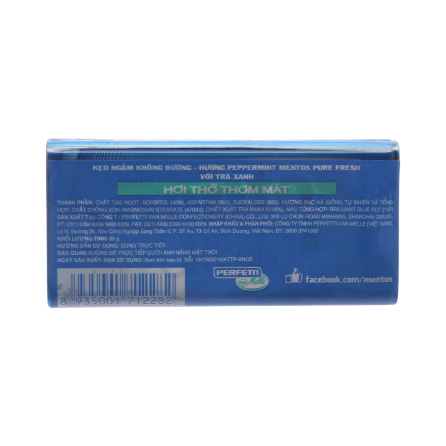 Kẹo Ngậm Không Đường Mentos Pure Fresh Hương Peppermint