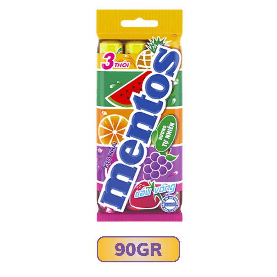 Kẹo Nhai Mentos Hương Tự Nhiên - 3 thỏi