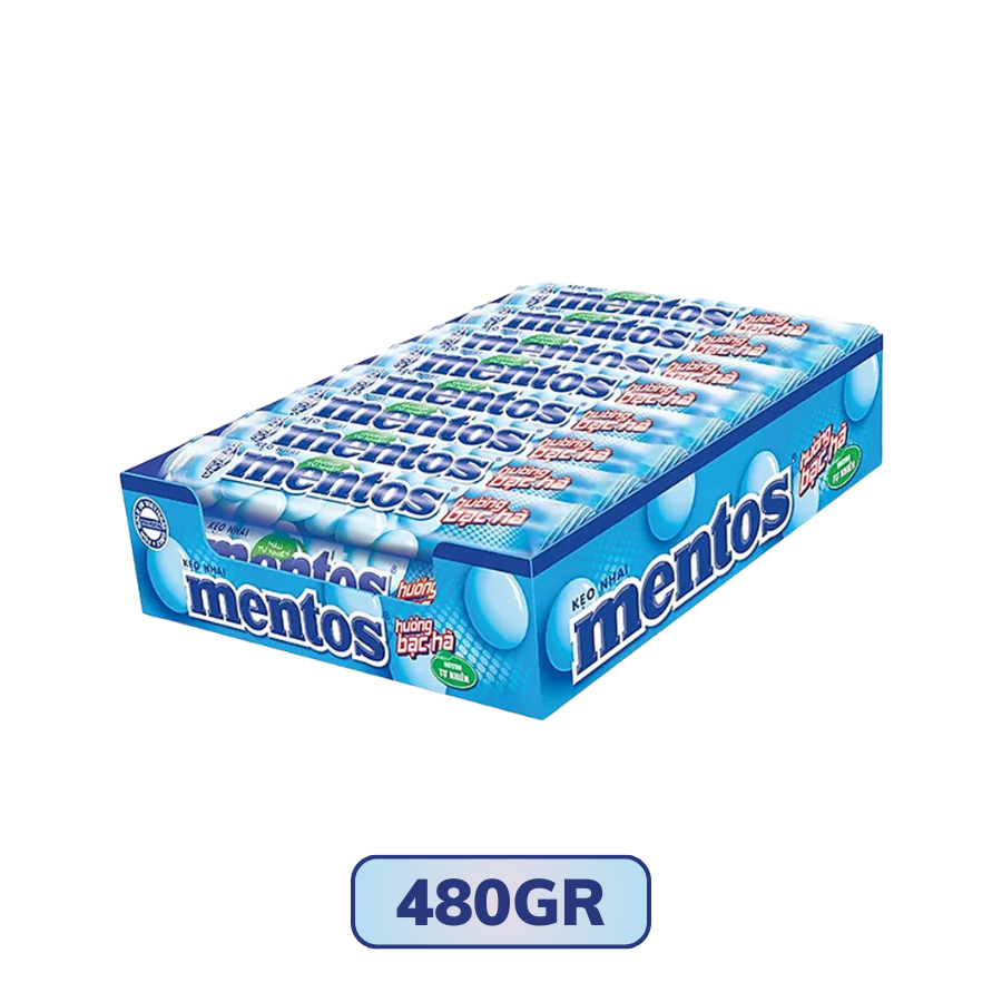 Kẹo Mentos Bạc Hà Gói Hộp Thỏi