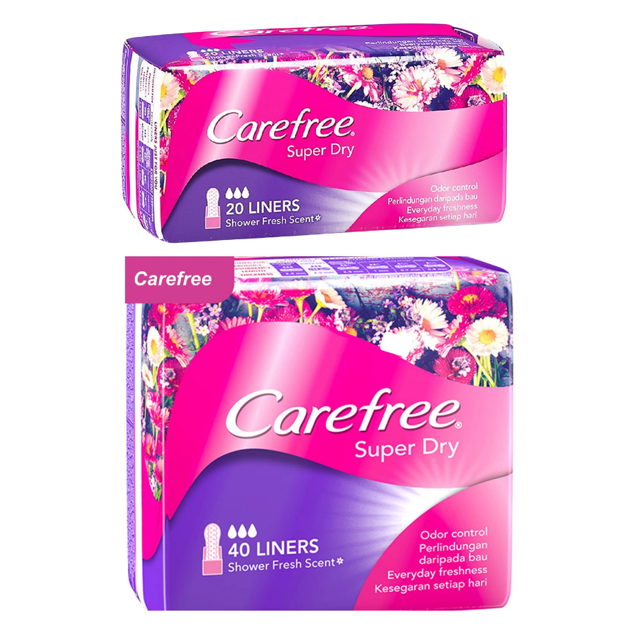 Băng Vệ Sinh Carefree Hàng Ngày Siêu Thấm 40 Miếng Super Dry