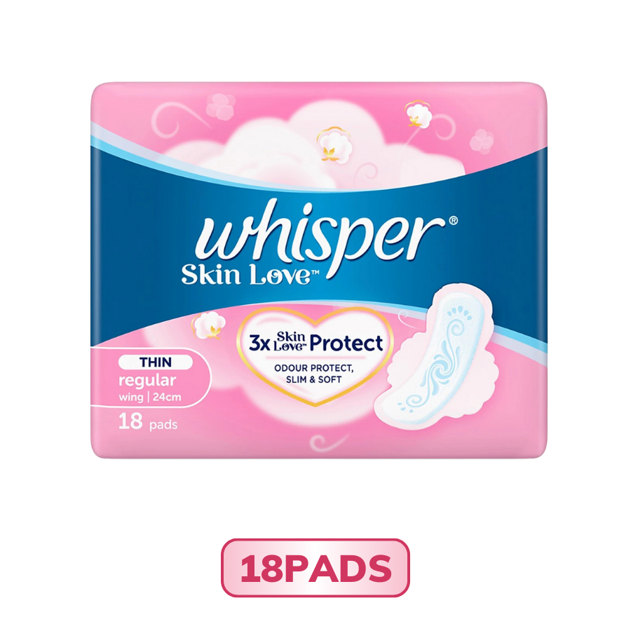 Băng vệ sinh Whisper Skin Love siêu mỏng có cánh cho ngày bình thường