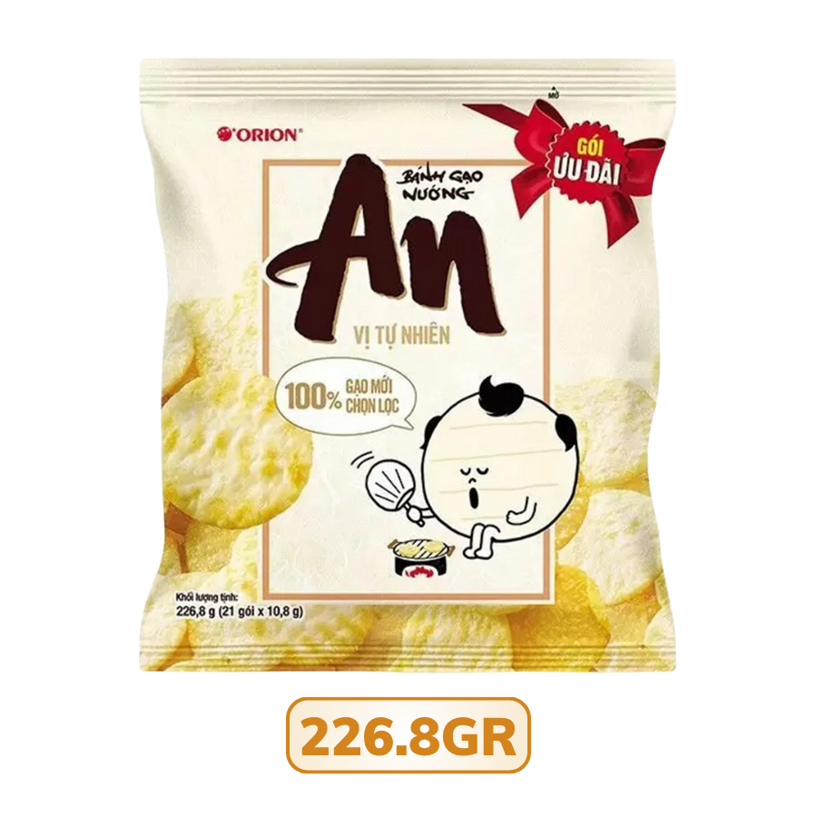 Bánh gạo nướng vị tự nhiên Orion An gói 151.2G/ 226.8G