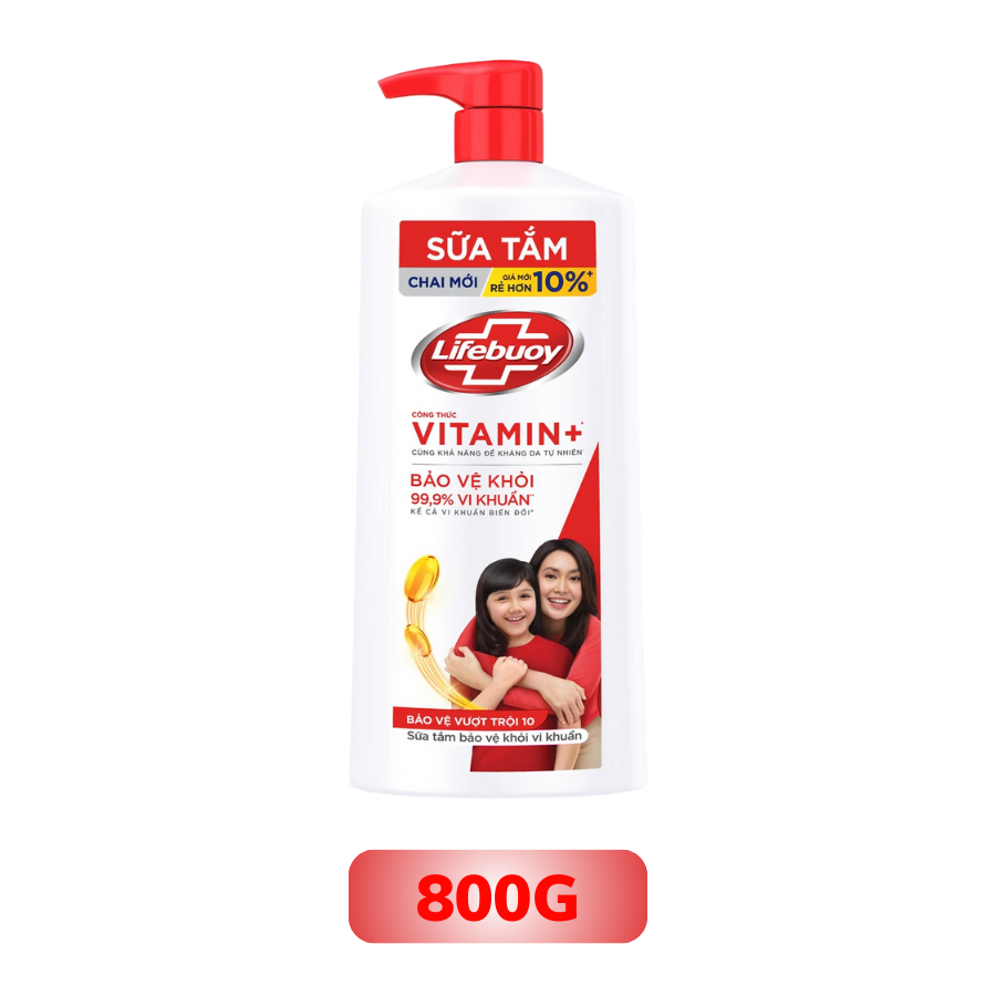 Sữa Tắm Lifebuoy Công thức Vitamin+ Bảo vệ vượt trội