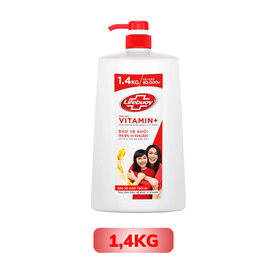 Sữa Tắm Lifebuoy Công thức Vitamin+ Bảo vệ vượt trội