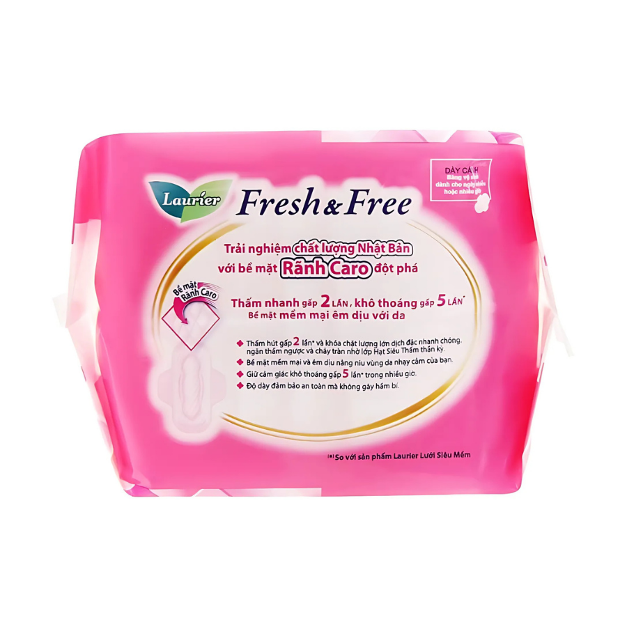 Băng vệ sinh Laurier Fresh & Free Ban Ngày Dày Cánh 20M
