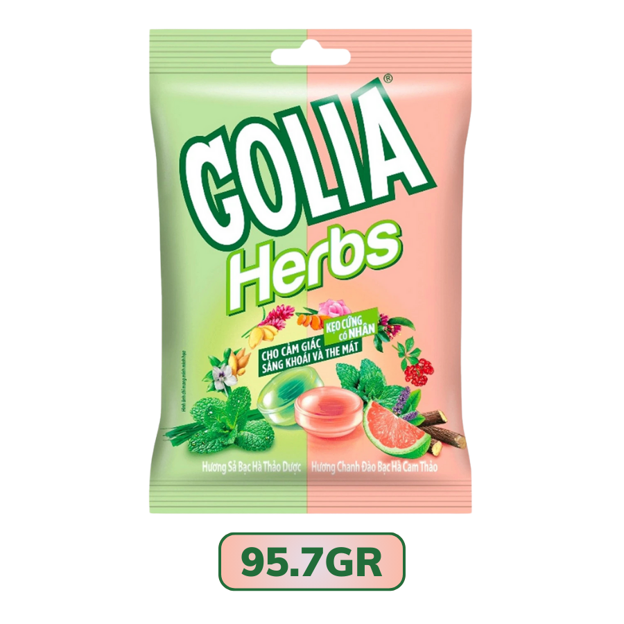 Kẹo Golia Herbs Mix 2 Hương Bạc Hà Thảo Dược và Chanh Đào Bạc Hà Cam Thảo
