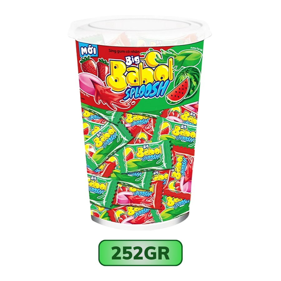 Kẹo gum Big Babol Hương dưa hấu và dâu