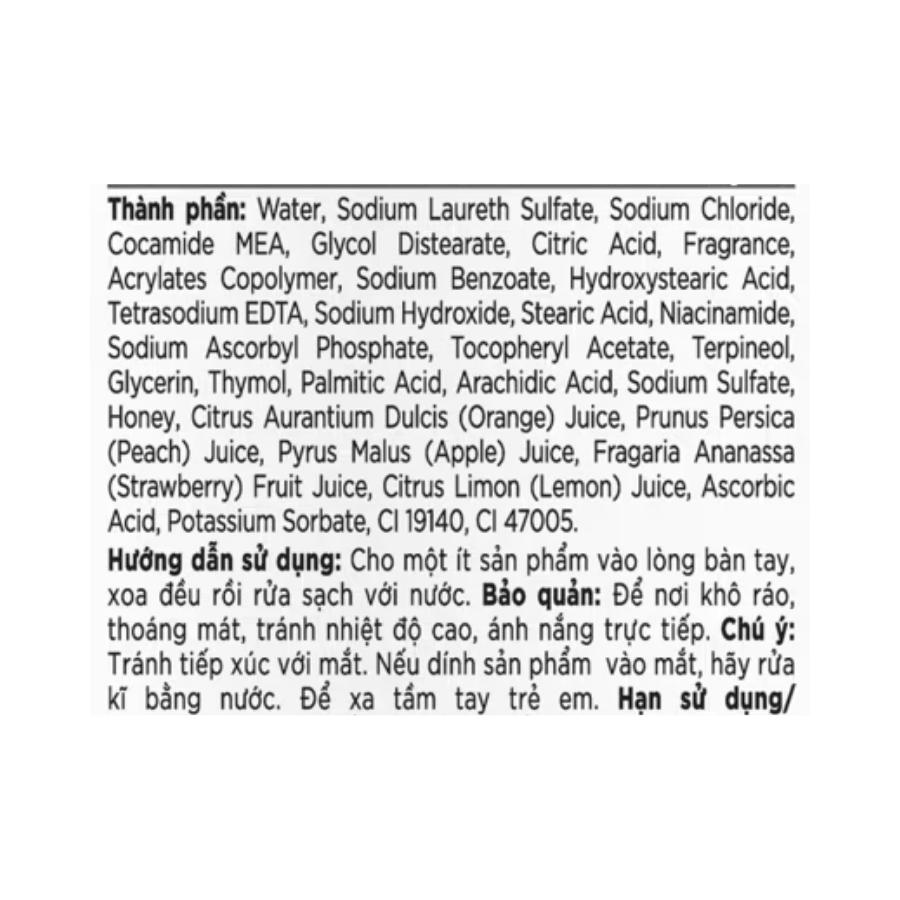 Nước Rửa Tay Lifebuoy Công thức Vitamin+ Chanh Khử Mùi